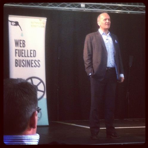 Shows web fuelled business event conference 2012 with Doug Richard speaking on stage